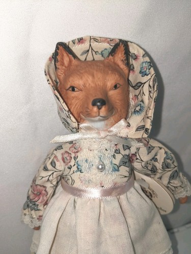 1983 Porcelain Collector Dolls House Of Global Art Fox In Dress Germany - Picture 3 of 15