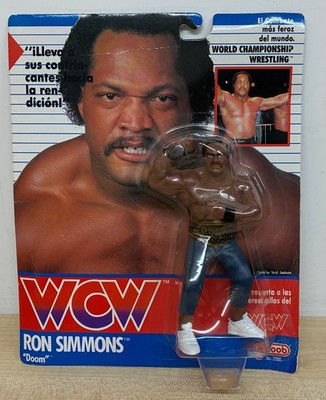 WCW - Ron Simmons Actionfigur - Galoob - Spanische Sprache **Brandneu**