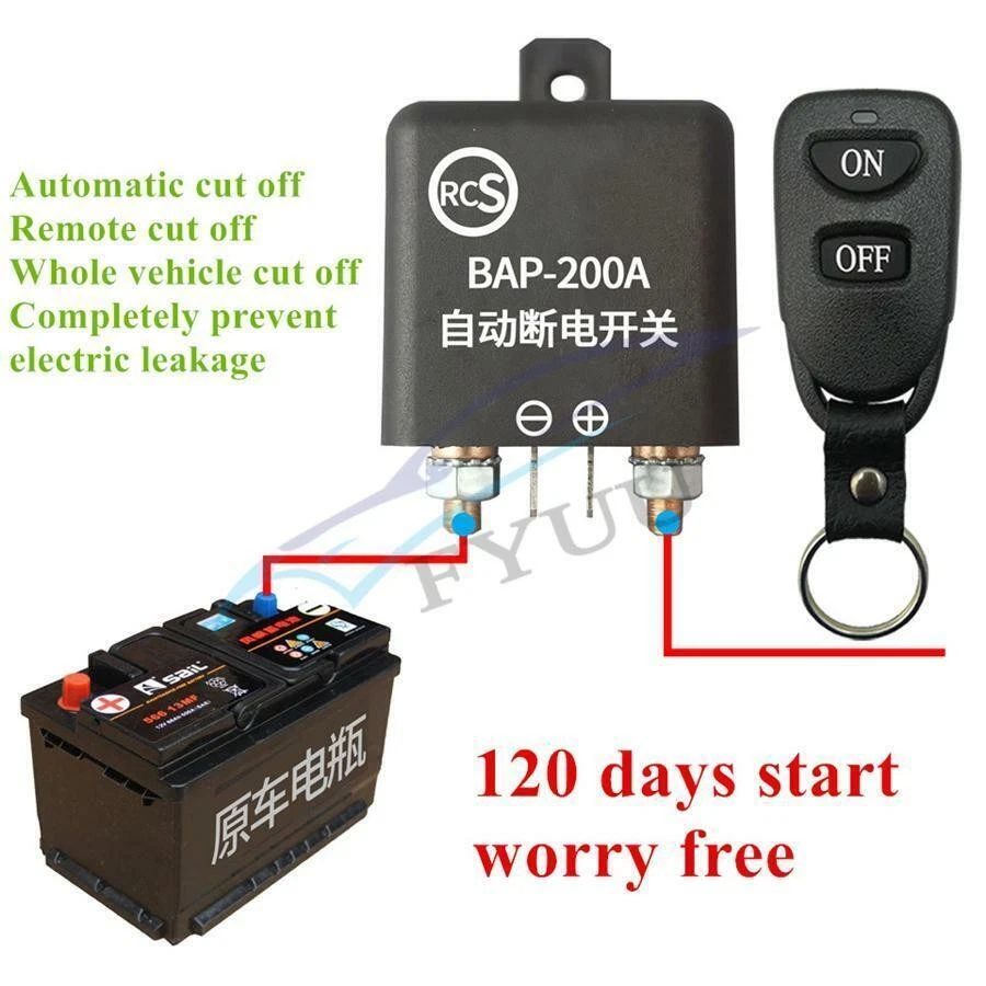 1X Interruptor Maestro Aislador Corte Desconexión Batería Control Remoto Inalámbrico 12V Foto 2 de 4