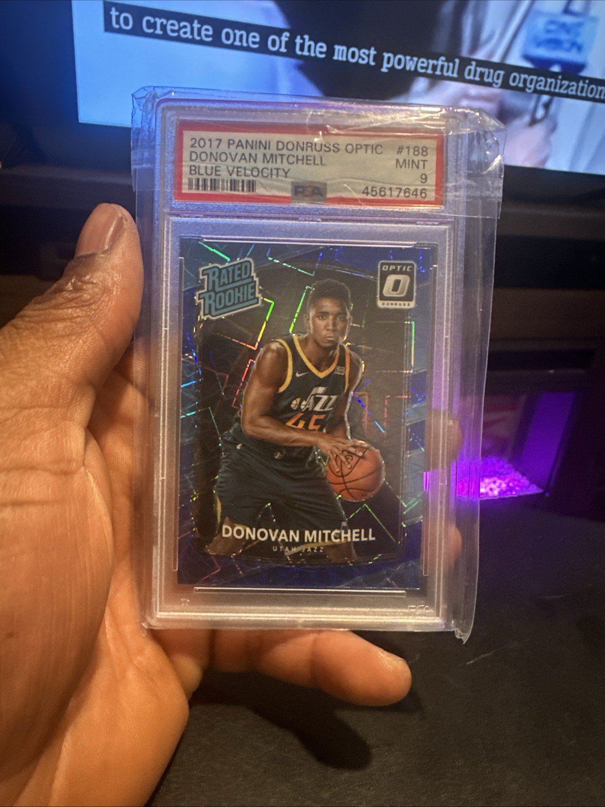 2017-18 Panini Donruss Optic - Rated Rookie Donovan Mitchell #188 Blue Velocity