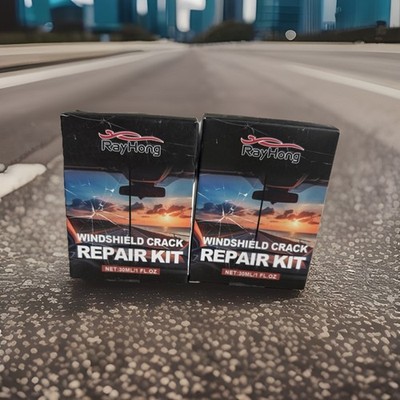 RayHong Windshield Crack Repair Kit 2 Pack Car Glass Chip Fix DIY
