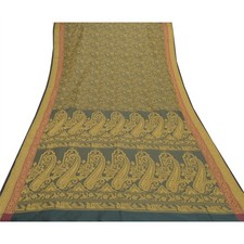 Sanskriti Vintage Green Sarees Art Silk Handwoven Tanchoi Sari Premium Fabric