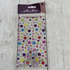 Sticko Shimmery Stars, metallic, Mini stars scrapbook stickers 147 pcs