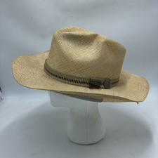 Stetson Cowboy Panama Straw Hat Benton Large Need to glue back the fabric