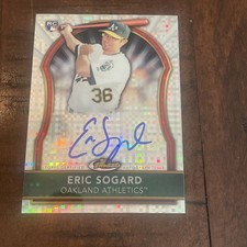 2011 Topps Finest Eric Sogard Xfractor Rookie Auto Sp /299 Okland A's Baseball