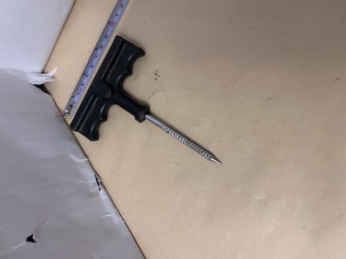 Unbranded Tire Repair Tool with Black handle with pint chisel type end