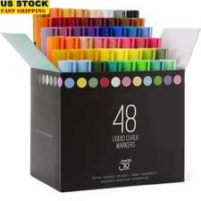 Liquid Chalk Markers Erasable Non Toxic Reversible Tip Windows Glass Boards New
