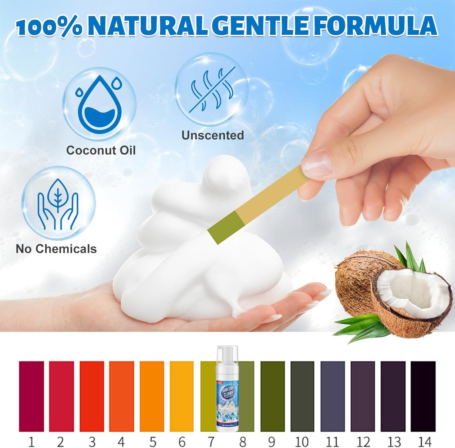 Shoe Cleaner, 6.76fl.oz Sneaker Cleaner Foam for Removing Stains and Dirt, Shoe 