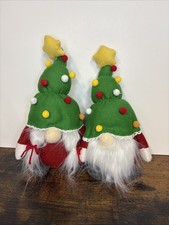 Set of 2 Christmas Gnomes Plush Mr Mrs Gnome