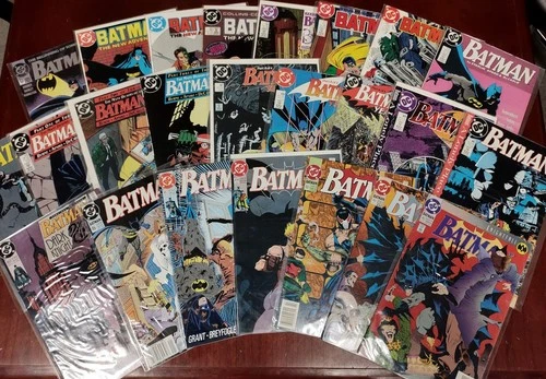 Lot of 24 1980s-90s Vintage DC Batman Comic Books Asst from 408-492 Bane Robin