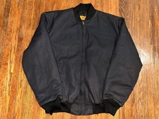 Vintage Red Kap Grey Canvas Workwear Mechanics Jacket Mens Size Large Regular