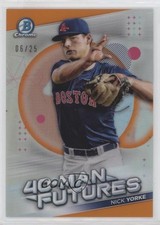 2021 Bowman Chrome 40-Man Futures Orange Refractor 6/25 Nick Yorke #FMF-25 uk2