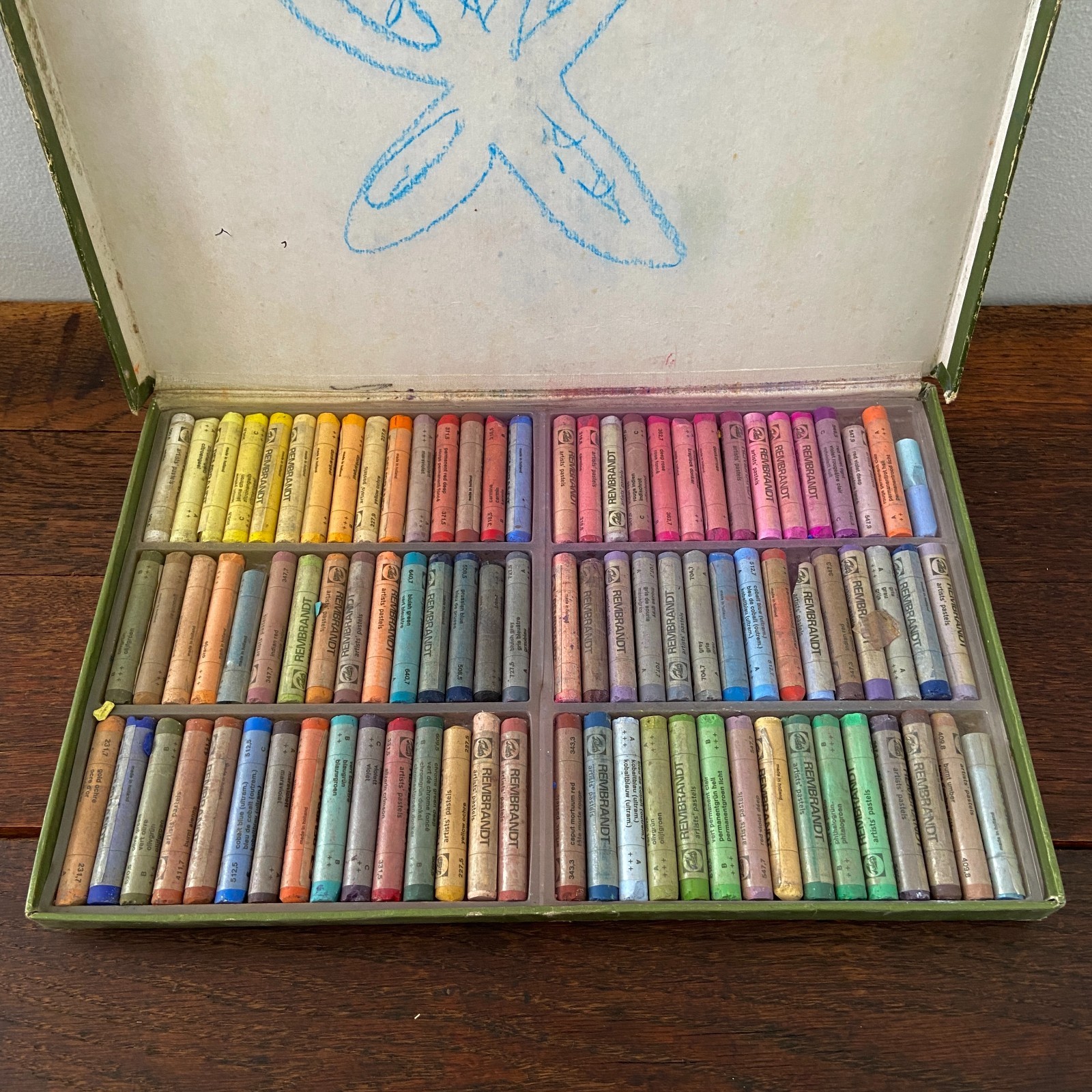 Vintage Rembrandt Soft Pastels Box of 90 Mostly Unused