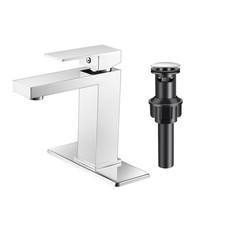 Chrome Bathroom Faucet Single Handle Single Hole Bathroom Sink Faucet with Po...