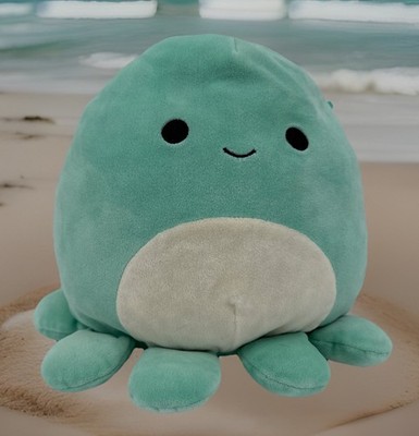 #Squishmallows #Zobey Green and White #Plush #Octopus 8  Freshly Laundered