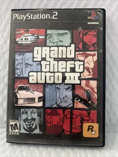 Grand Theft Auto III (PlayStation 2, PS2, 2007) No Manual