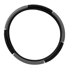 54047 18 Inches Steering Wheel Cover Gray w/Black Hand Grips Matte Gray