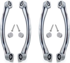 SmoothLY Replacement Shower Door Handles - Chrome Curved - Pair 
