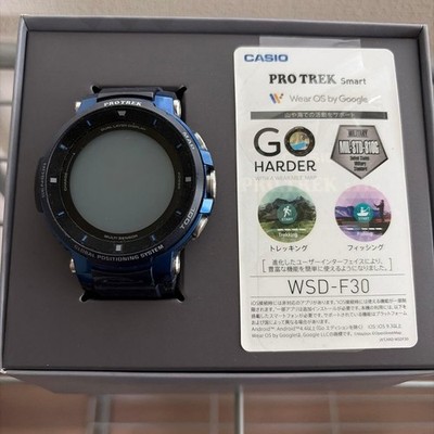 CASIO PRO TREK WSD-F30 Digital GPS Smart Men's Digital Watch Wristwatch Blue