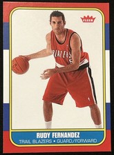 2008-09 Fleer - 1986-87 Retro Rookies Rudy Fernandez #86R-192 (RC)
