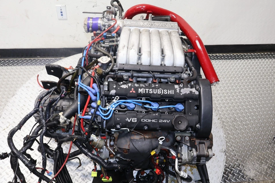 ДВИГАТЕЛЬ 91-99 MITSUBISHI 3000GT VR4 3,0 Л 6G72 V6 TWIN TURBO AWD 4 БОЛТА - Изображение 2 из 4