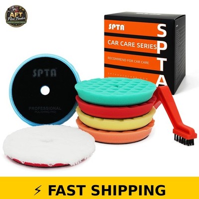 SPTA 5Pc 6 Inch Polishing Pads & 1Pc Microfiber Cloth