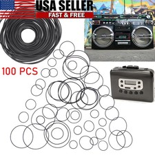 100PCS Square Rubber Drive Belt For Cassette Player Recorder Repair Replacement