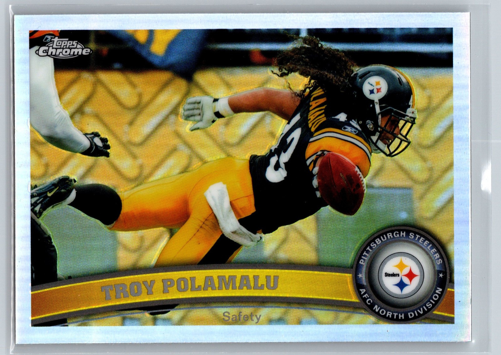Troy Polamalu 2011 Topps Chrome Refractor Steelers 180