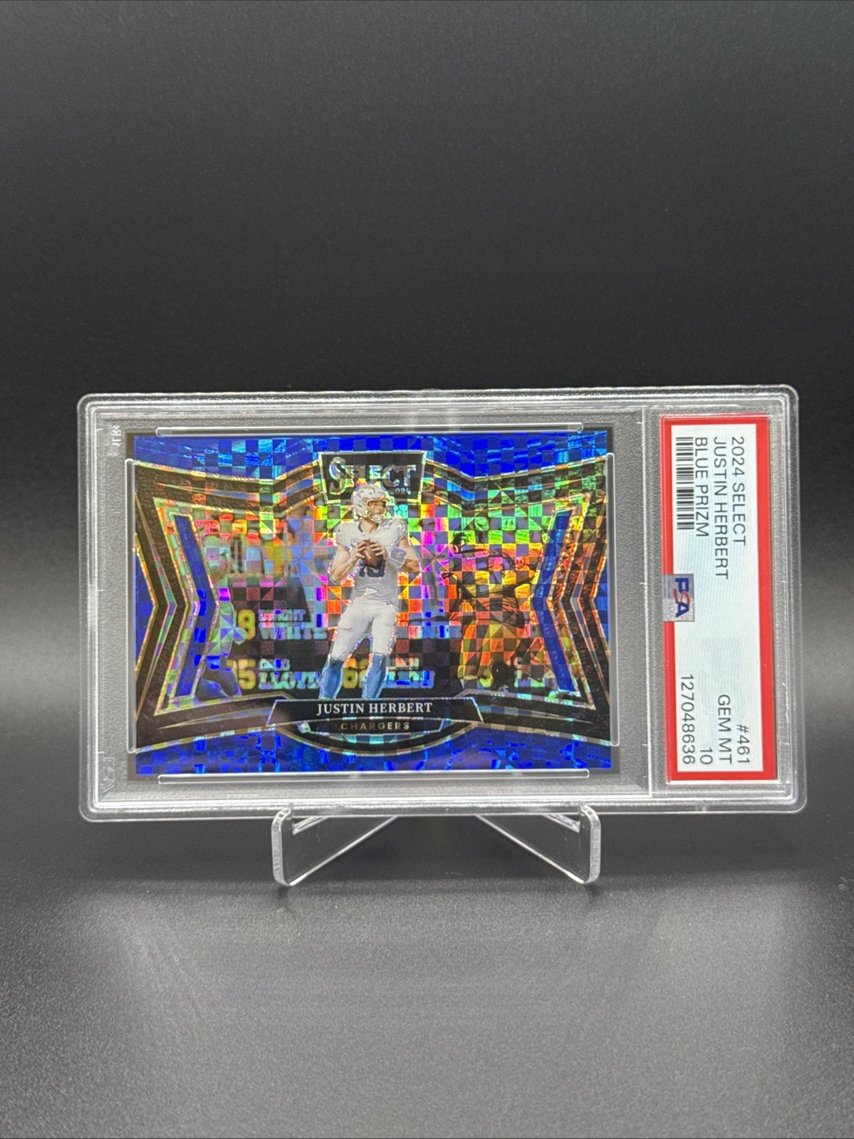 2024 Panini Select Field Level Justin Herbert #461 Blue Prizm /75 Gem10🔥