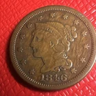 Photo of a 1846-P Large Cent from an eBay listing that sold on Jul 19, 2026