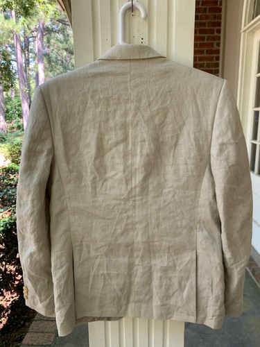 Lauren Ralph Lauren Big Boy/Teen Tan Blazer Sport Coat sz 16R 100% Linen Preppy - Picture 6 of 12