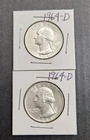 1964-D Washington Quarters Lot Of 2 Gem BU Condition
