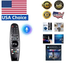 Compact Voice-Activated Remote for LG TV - Universal Replacement with 25 Buttons