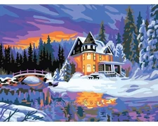 "Winter" Printed Needlepoint Tapestry  Canvas 10517