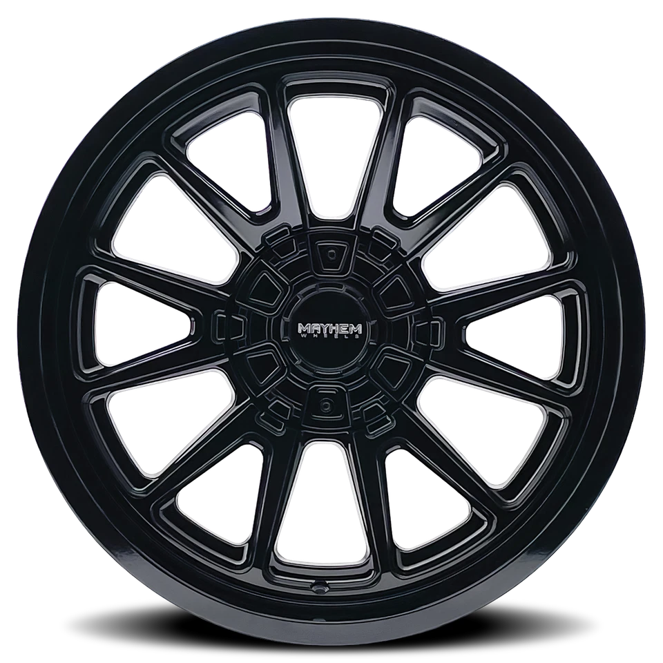 Roda preta brilhante intrépida 20x9 Mayhem 8116 5x5/5x5,5 (0mm) - Imagem 3 de 4