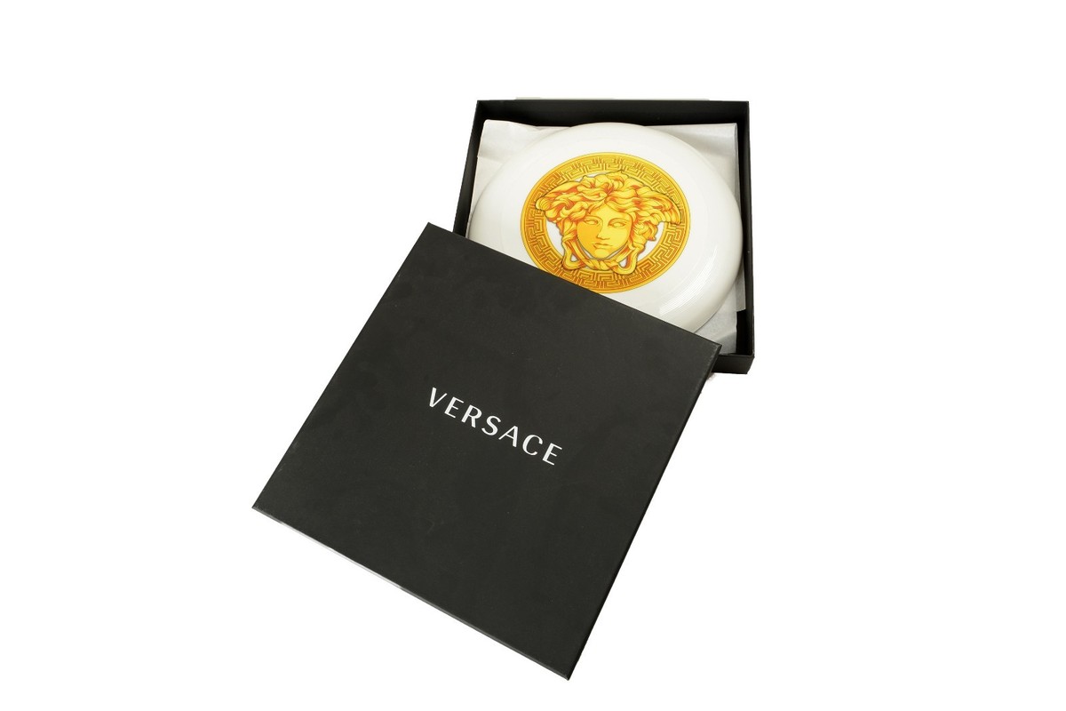 VERSACE Medusa Frisbee Plastic White/Yellow ZFRI00001 New Sealed
