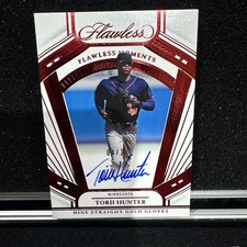 2024 Panini Red Flawless Moments Torii Hunter #FMR-TH /20