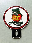 VINTAGE RF RATFINK RF PETROLEUM PORCELAIN GAS MOTOR OIL PUMP STATION TOPPER SIGN