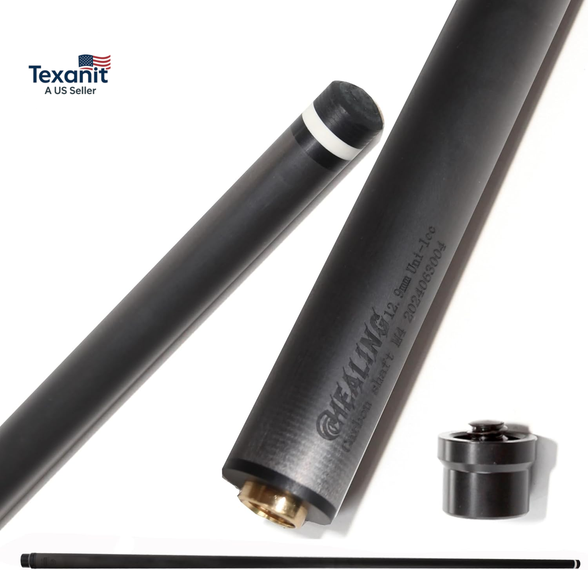 12.5 mm 100% Carbon Fiber Shaft, Black Technology Shaft of Pool