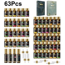 MAYJAM 63Pcs 5ml Essential Oil Set Aromatherapy Gift 100 Pure Oils for Diffuser
