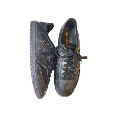 adidas Samba Decon Leather Casual Shoes Men's Sz 8 'Black Gold Metallic' IG6172 