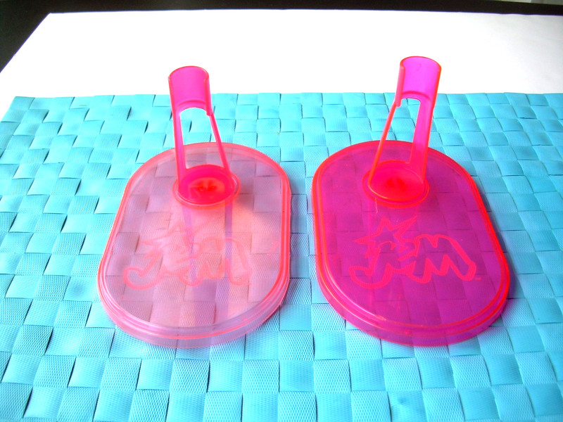 JEM AND THE HOLOGRAMS PINK DOLL STANDS LOT OF 2