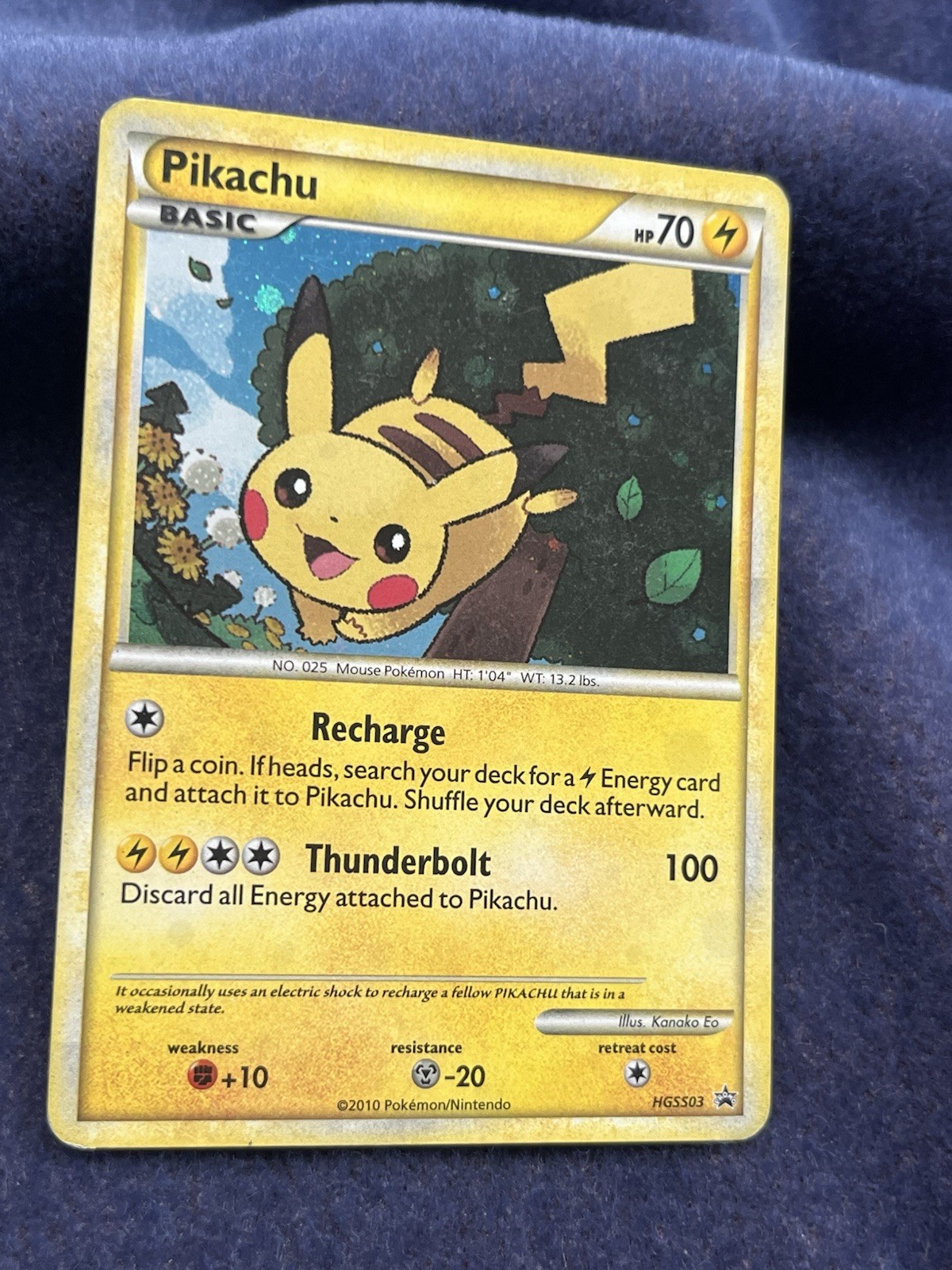 Pikachu HGSS03 HeartGold SoulSilver Black Star Promo Holo Pokemon Card