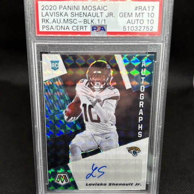2020 Panini Mosaic Black 1/1 Laviska Shenault Jr PSA 10 Rookie Auto RC