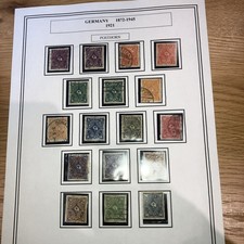 GERMANY 1921 POSTHORN COMPLETE SET OF 17 VALUES USED
