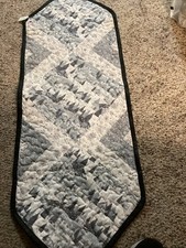 Handmade Quilted Holiday Christmas Village Table Runner