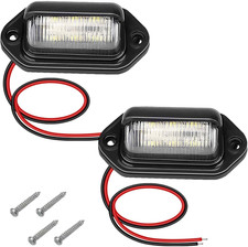 2 Pcs White Led License Plate Light 6-smd Waterproof Tag Lights 12v-24v Dc Lam 2 Pcs White Led License Plate Light 6-smd Waterproof Tag Lights 12v-24v Dc Lam