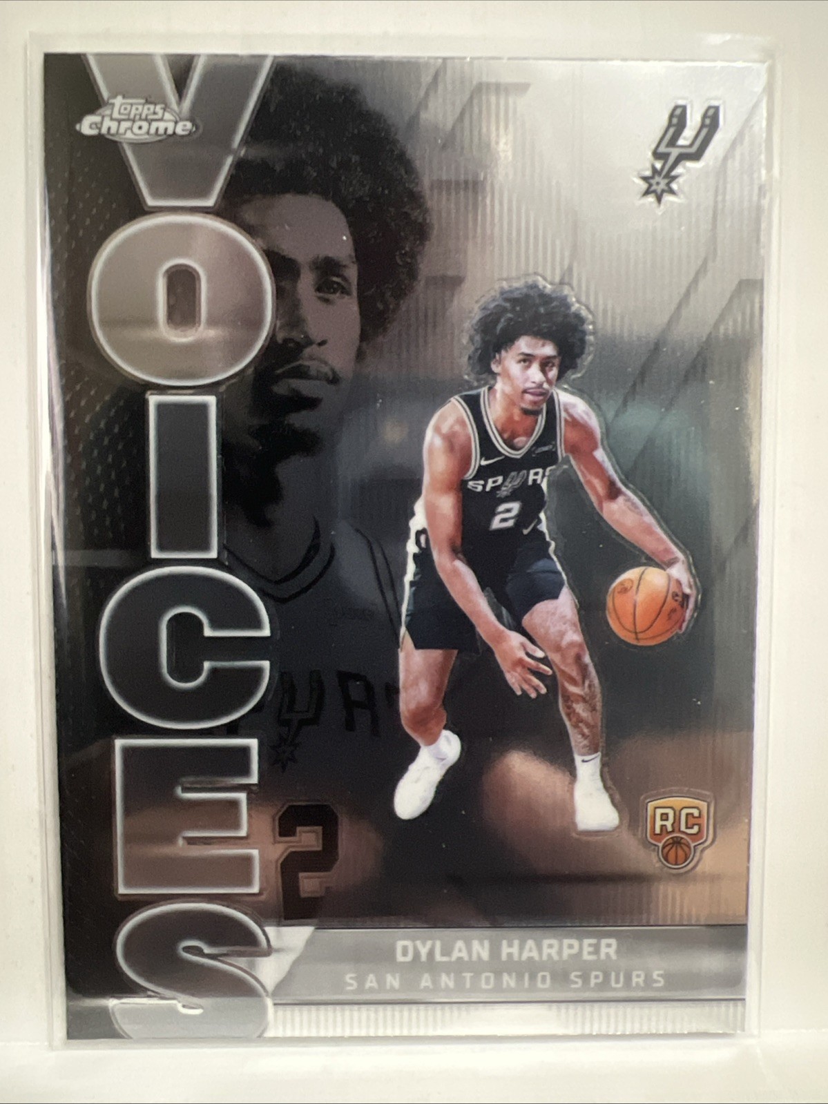 2025-26 Topps Chrome Dylan Harper Voices #VS-7 RC San Antonio Spurs