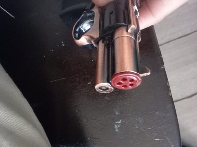cigarette lighter gun revolver Pistol Vintage Table or Cigarette Lighter