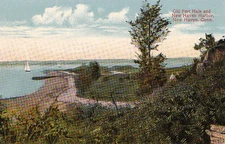  Postcard Old Fort Hale New Haven Harbor New Haven CT